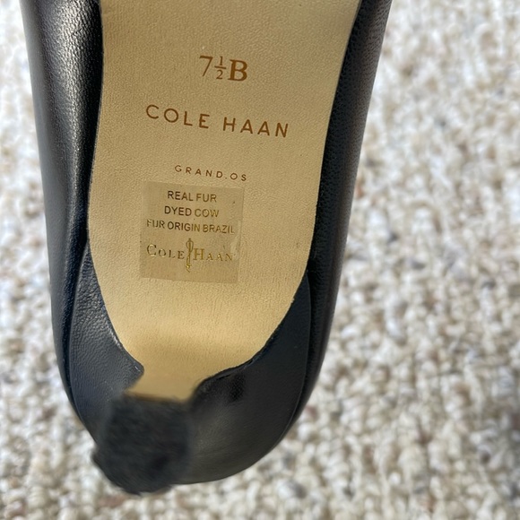 Cole Haan Leopard Print and Black Heels - Picture 8 of 9